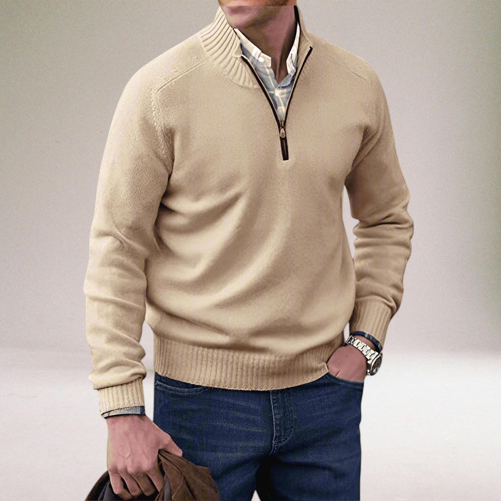 Mario™ | Der elegante Pullover mit Reißverschluss