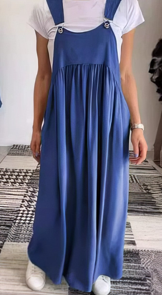 Lässiges einfarbiges trägerloses Kleid