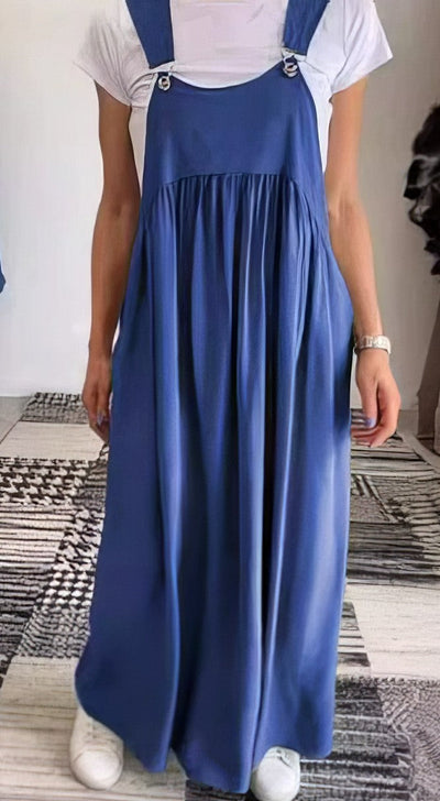 Lässiges einfarbiges trägerloses Kleid