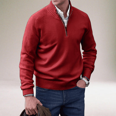 Mario™ | Der elegante Pullover mit Reißverschluss