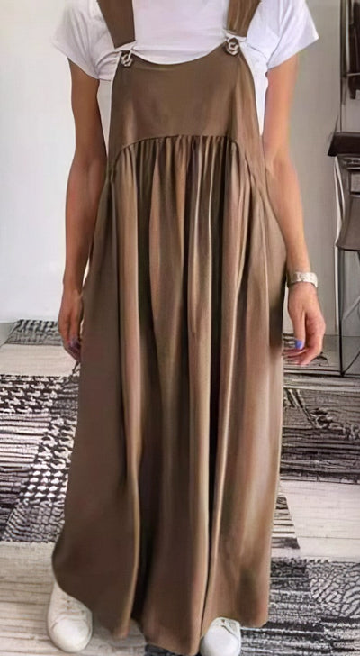 Lässiges einfarbiges trägerloses Kleid