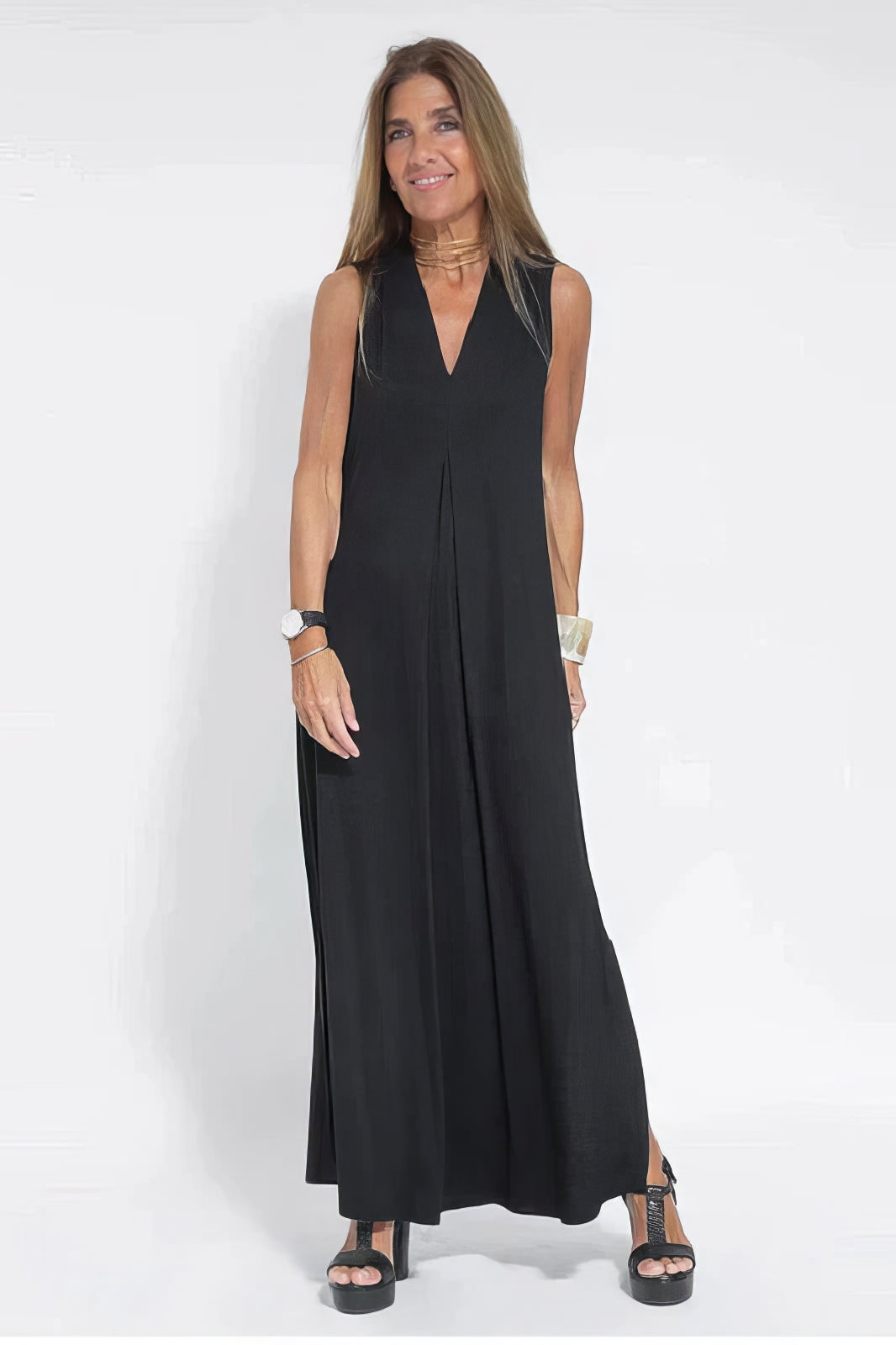 Elegantes langes Kleid + passende Strickjacke GIFT