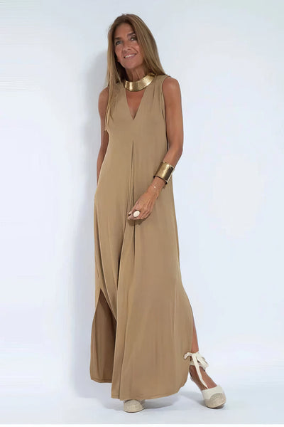 Elegantes langes Kleid + passende Strickjacke GIFT