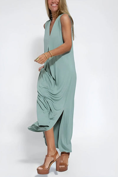 Elegantes langes Kleid + passende Strickjacke GIFT